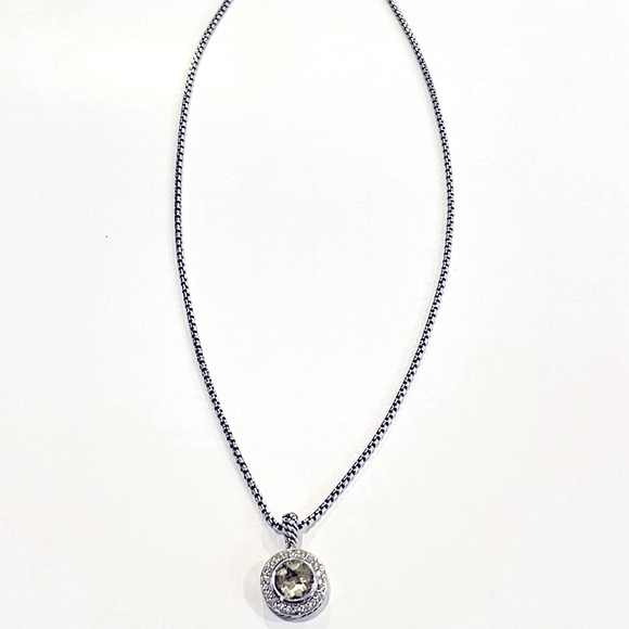 DAVID YURMAN Sterling Silver Lemon Citrine And Diamond Cerise Pendant - Picture 7 of 11